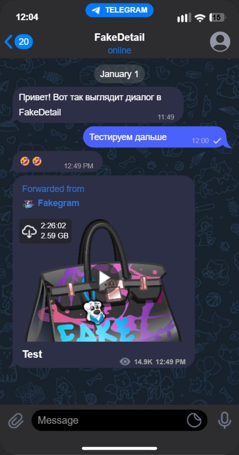 Скриншот, созданный в FakeDetail