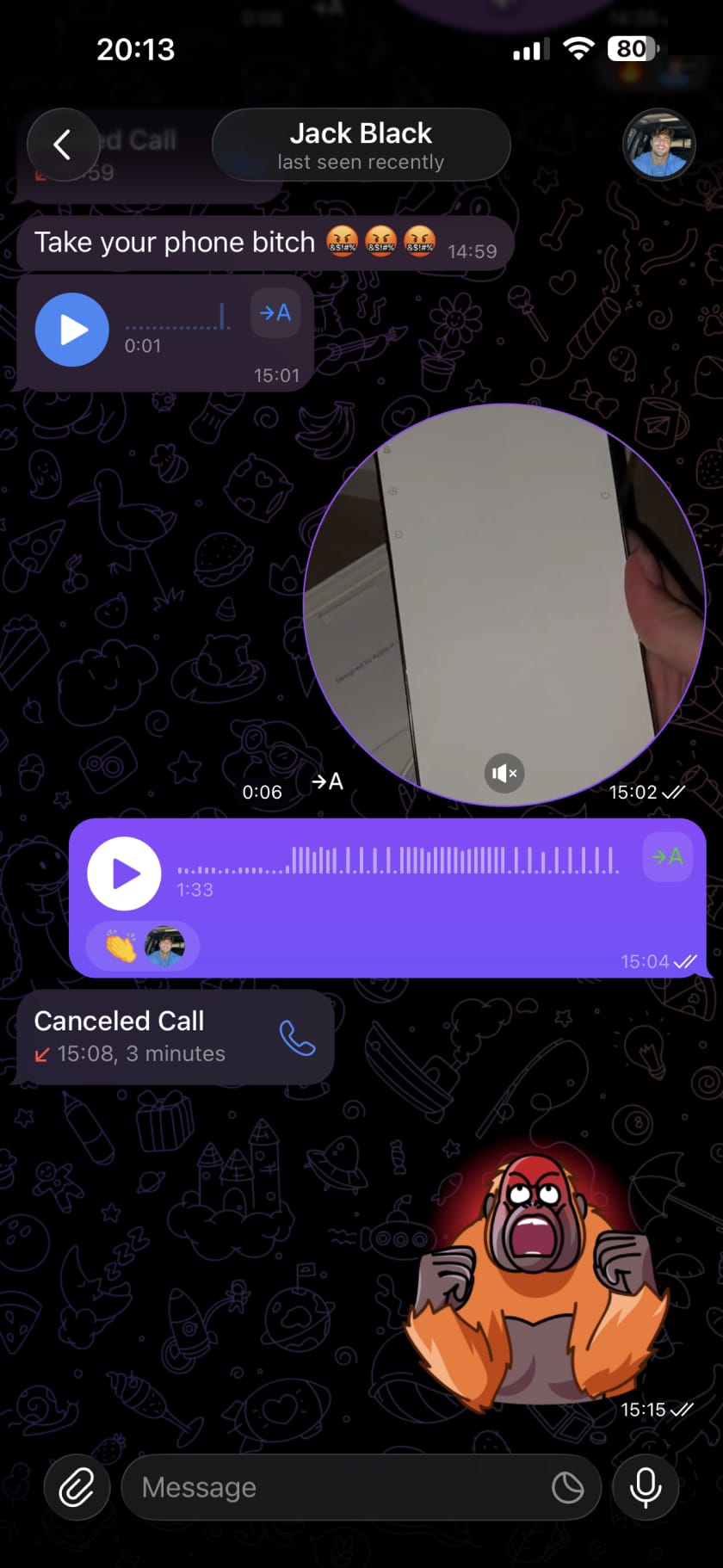 Скриншот, созданный в Fakegram
