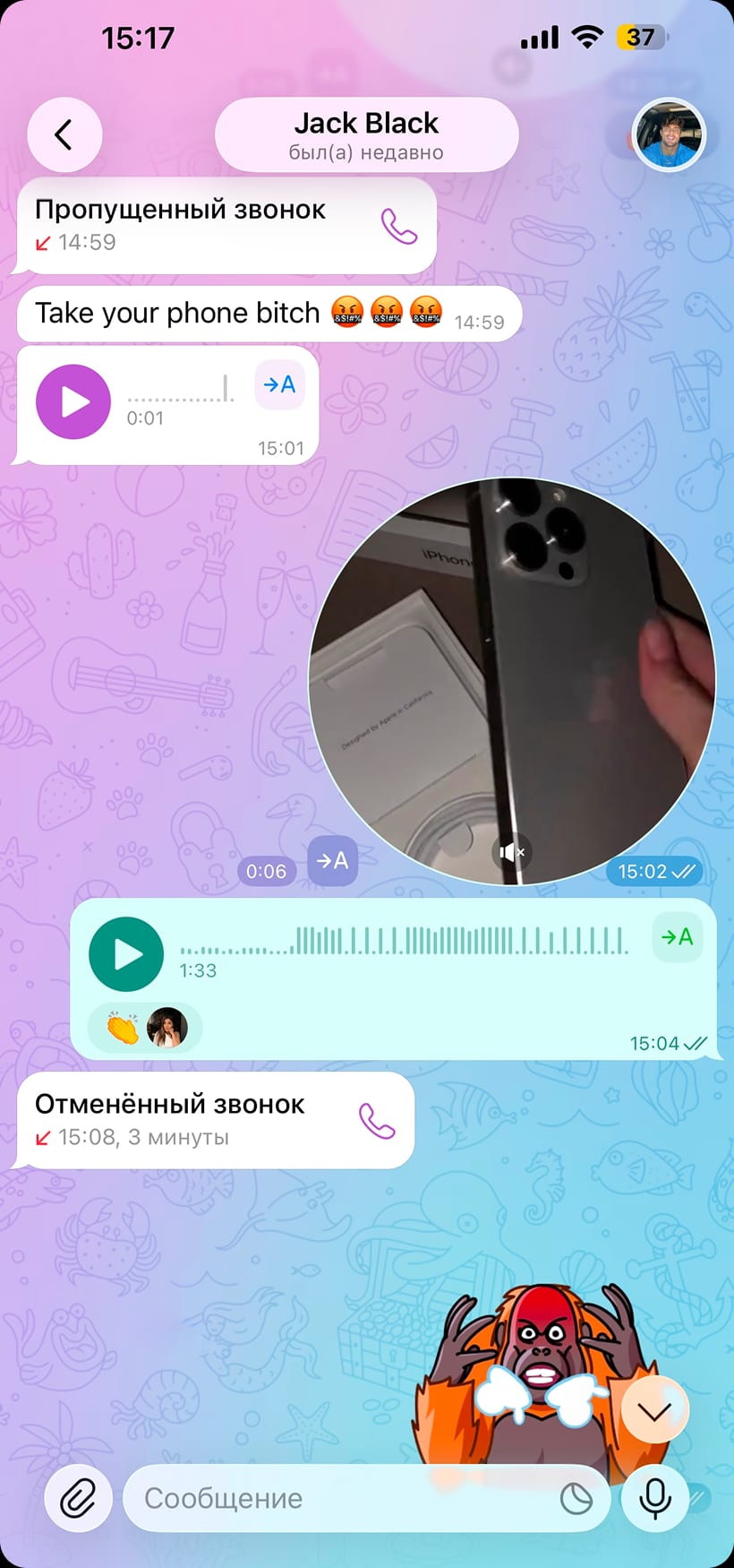 Вариант скриншота Fakegram