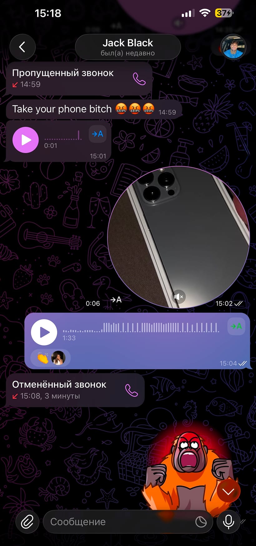 Вариант скриншота Fakegram